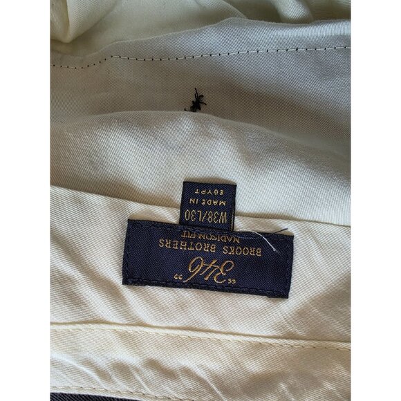 Brooks Brothers 346 Mens Wool Dress Pants 38W/30L Gray Made In Italy - Picture 3 of 9